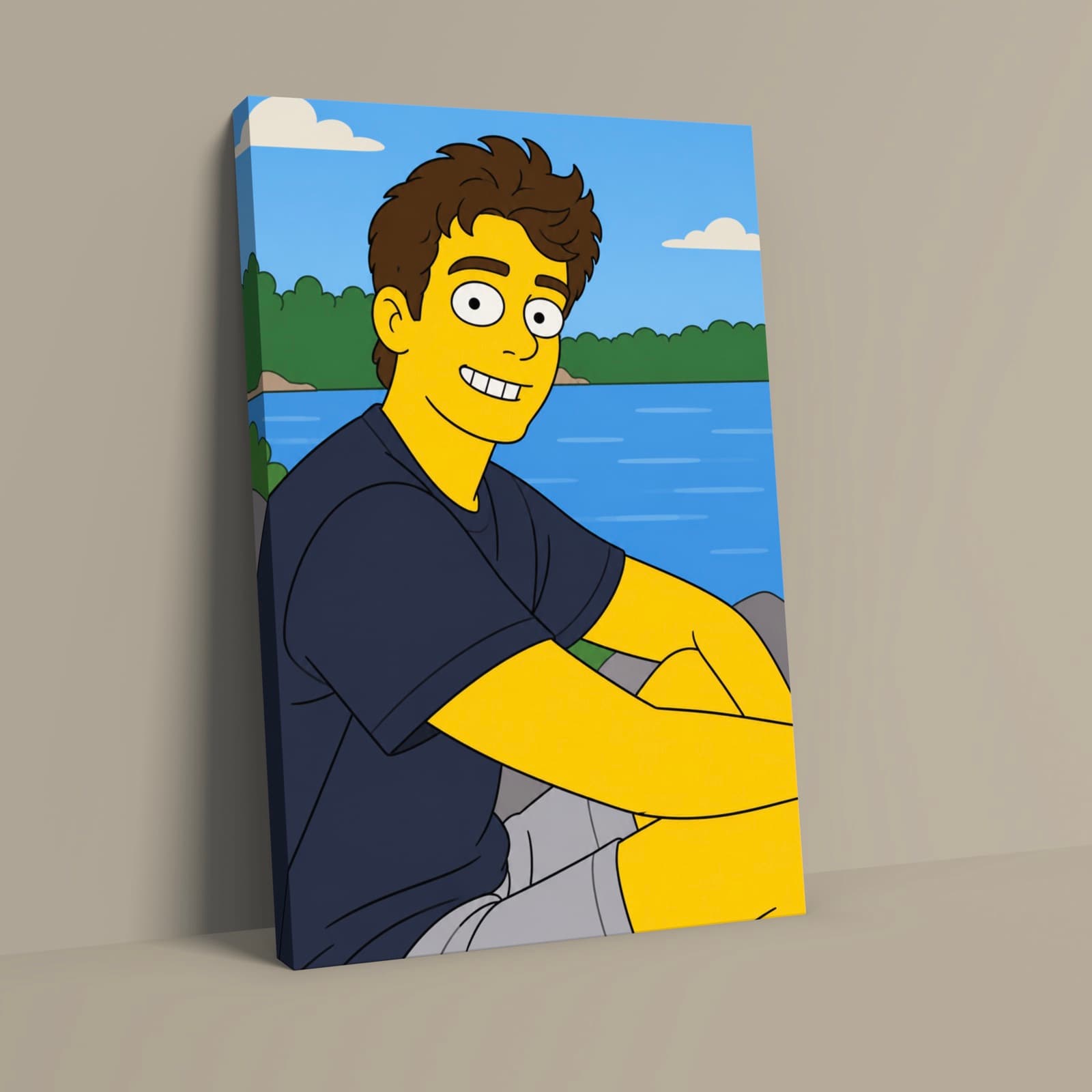 Simpsons Portrait printed on canvas